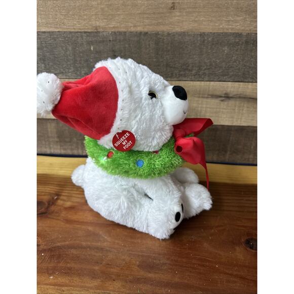 CUDDLE BARN Polar Bear Lighted Sings and Dance's "Let it Snow" - Picture 7 of 9